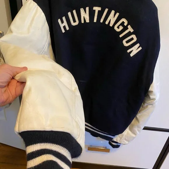 Vintage 1989 XL Huntington High School Letterman Jacket - Picture 11 of 12